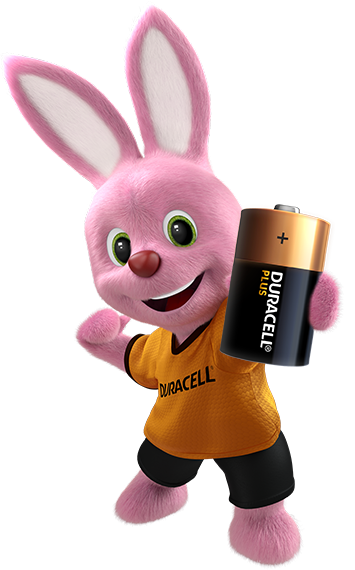 Duracell Bunny introducing Alkaline Plus Type D-size battery